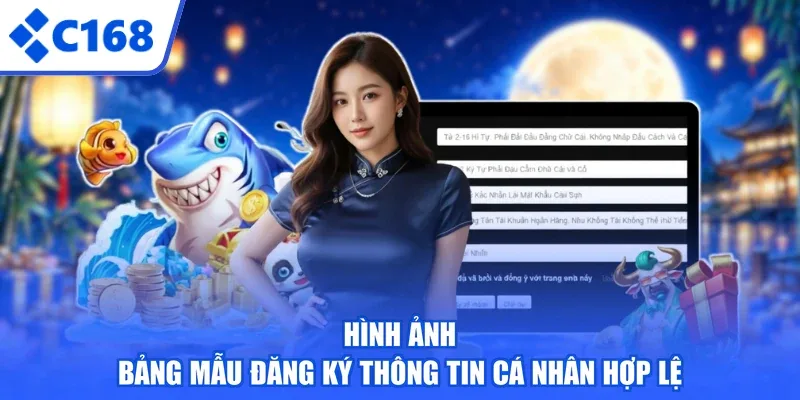 Hình ảnh bảng mẫu đăng ký thông tin cá nhân hợp lệ